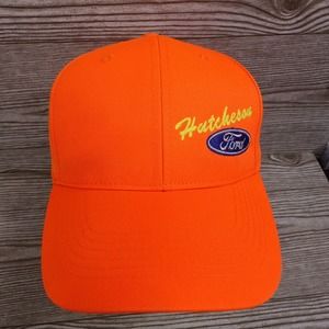HUTCHESON FORD MOTORS LOGO NEON ORANGE HUNTING OUTDOORS CAR HAT CAP